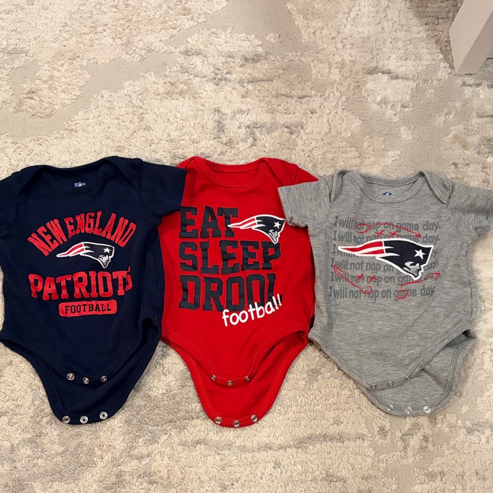 Baby Bodysuit Set - Navy, Red, Gray